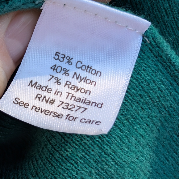 Croft & Barrow Classic Ribbed Open-Front CardiganColor: Peacock, Size: LARGE EUC - Picture 4 of 9